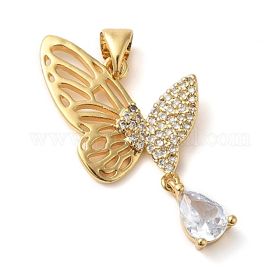 Кубические подвески из латуни с микропаве KK-M099-08G-1