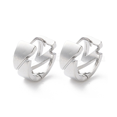 Латунные серьги обруча EJEW-S241-14P-1