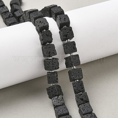 Бусы из натуральной лавы G-D338-A11-1