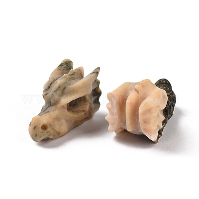 Украшения дисплея скульптуры яшмы кожи натуральной леопарда G-PW0004-43A-1