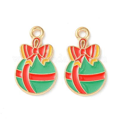 Рождественские эмали сплава подвески ENAM-D047-17G-02-1