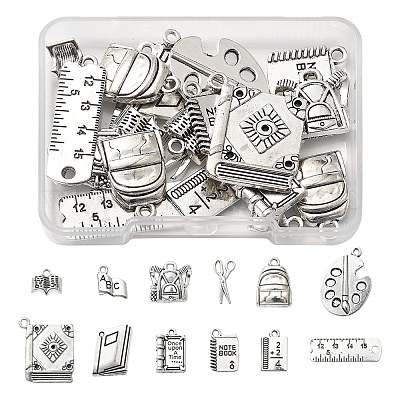 36шт 12 стильные подвески из сплава в тибетском стиле на День учителя TIBE-FS0003-28-1