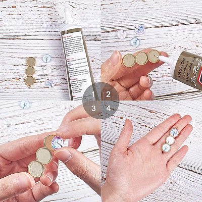 DIY серьги решений DIY-PH0025-90-WH-1