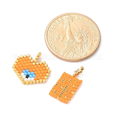 2 шт. стеклянный бисер ручной работы с узором для ткацкого станка Miyuki PALLOY-MZ00607-03-1