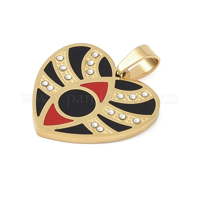 Ионное покрытие (ip) 304 нержавеющая сталь эмаль стразы подвески STAS-Q325-02F-G-1