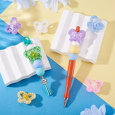 6шт 6 цвета непрозрачные акриловые бусины SACR-TA0001-53-1