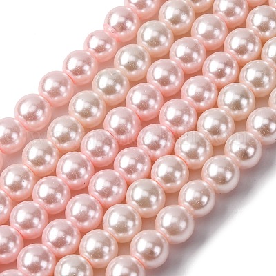 Выпечка окрашены перламутровый стекла жемчужные нити круглый шарик HY-XCP0001-28-1