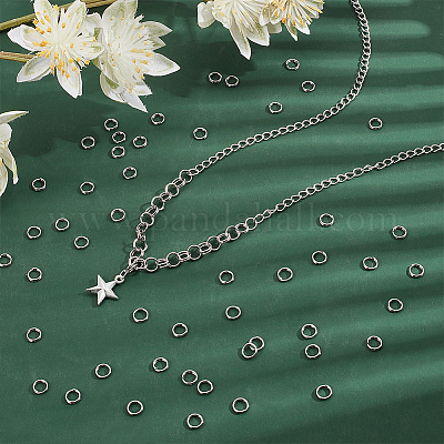 400 шт. разъемные кольца из нержавеющей стали 304 FIND-UN0016-08-1