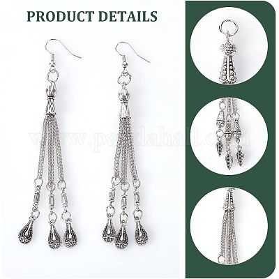 12 шт. 6 стильных тибетских стильных сплава панцирная цепь кисточка большие подвески FIND-CA0006-72-1