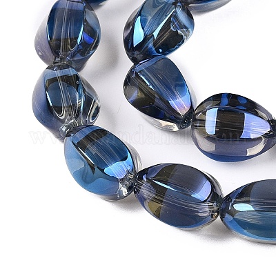 Стеклянные бусины с гальваническим покрытием &nbsp;EGLA-T028-01O-1