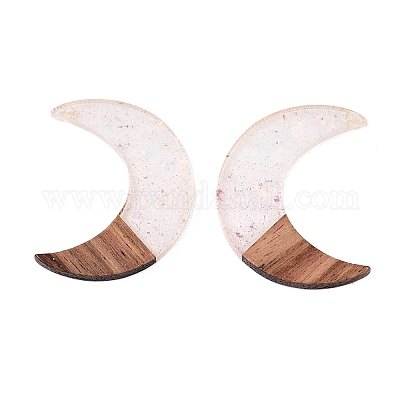 Подвески из эпоксидной смолы и орехового дерева RESI-T057-14B-1