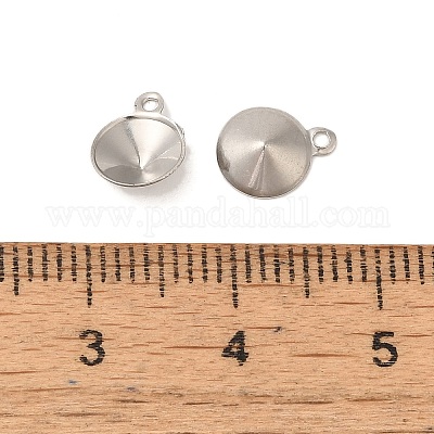 Подвеска из нержавеющей стали 304 с заостренной конструкцией и стразами STAS-U025-05A-P-1