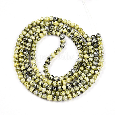 Выпечка окрашенные стеклянные бусины пряди X1-DGLA-N003-4mm-A04-1