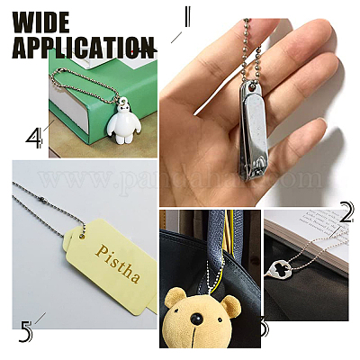 Наборы для самостоятельного изготовления ожерелья из шариковой цепи из нержавеющей стали 304 DIY-UN0001-52-1