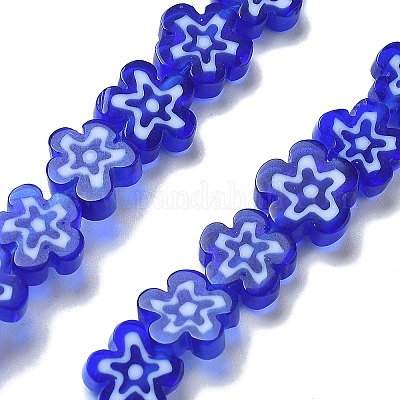 Ручной работы millefiori стеклянные бусины нитки LAMP-F035-09D-1