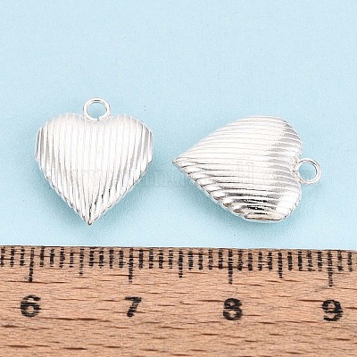 925 стерлингового серебра подвески сердца STER-N017-28S-1
