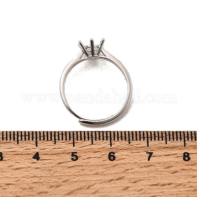 1 шт. 925 регулируемые фурнитуры для колец из стерлингового серебра STER-BBC0006-01-1