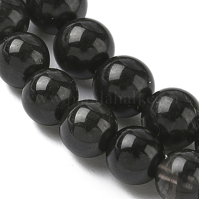 Натуральные ледяные обсидиановые бусинки G-P590-A01-6mm-03-1