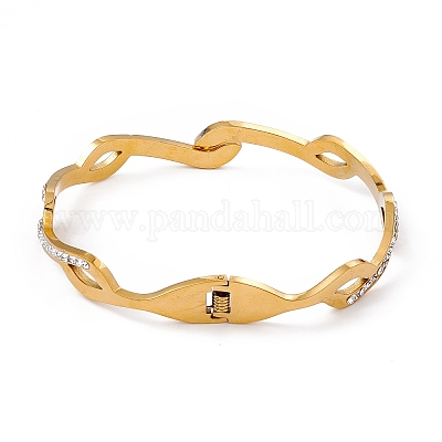 Браслеты из нержавеющей стали с вакуумным покрытием pvd 201 BJEW-F439-08G-1