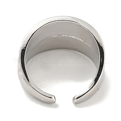 Открытые манжеты из латуни с микро-паве и кубическим цирконием для женщин RJEW-I104-15P-1