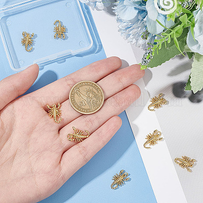 8 шт. латунные подвески в виде скорпиона KK-AR0003-40-1