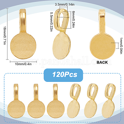 120 шт. сплав клея на плоских подставках для подвески FIND-SP0001-88G-1