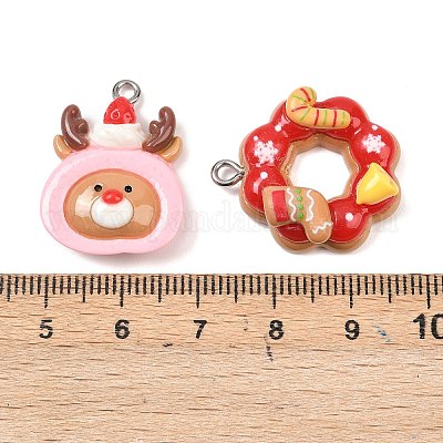 Рождественские подвески из непрозрачной смолы RESI-I349-01B-1