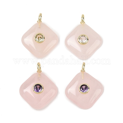 Природного розового кварца подвески G-K372-05G-05-1