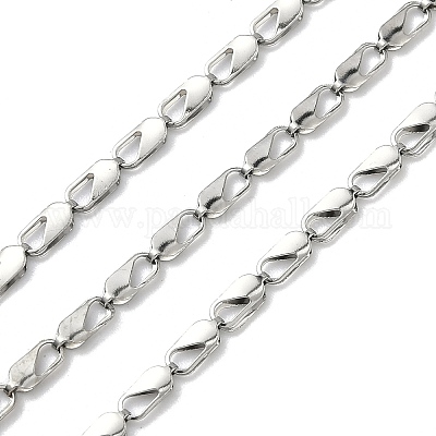 Изготовленные вручную цепочки из нержавеющей стали марки 304 с полыми прямоугольными звеньями&nbsp;STAS-F341-02P-1