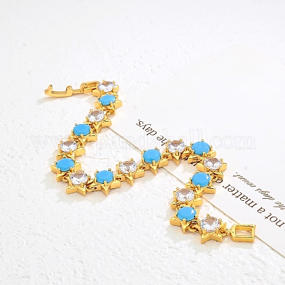 Женские браслеты из латуни с кубическими циркониями LN8502-1-1