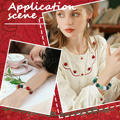 210шт 7 цвета окрашенные бусины из натурального дерева WOOD-SP0001-06-1