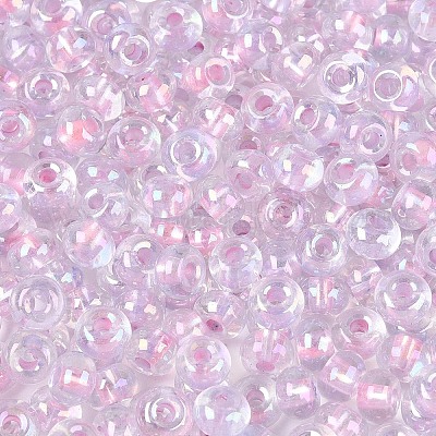 Внутри цветные прозрачные стеклянные бусины&nbsp;SEED-T009-01F-1