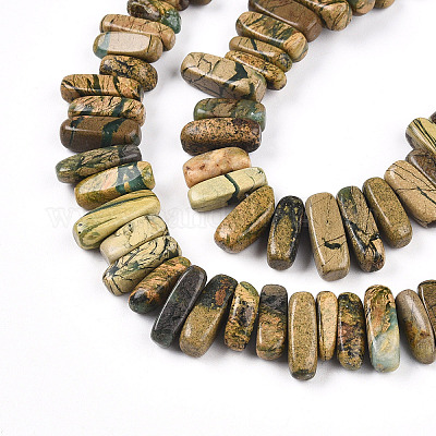 Нити бусин из натурального камня вердит G-T140-66-1