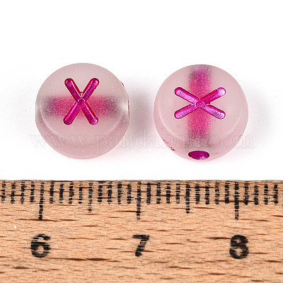 Светящиеся матовые акриловые бусины FACR-T008-02X-1