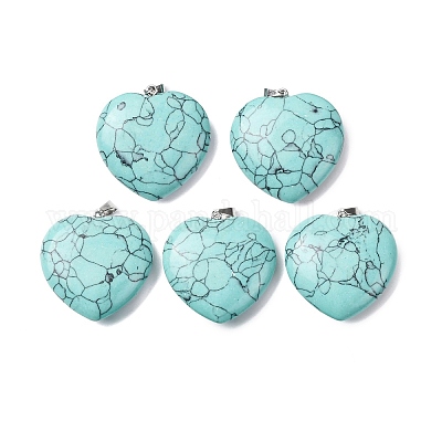 Синтетические бирюзовые подвески G-Z113-05-1