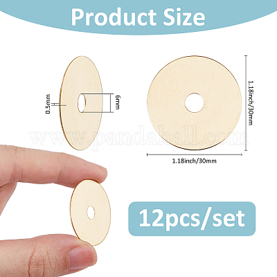 12 шт. латунные плоские шайбы KK-FH0008-14-1