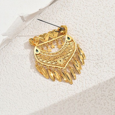 Элегантные броши в форме сердца в ближневосточном стиле из латуни GD0625-1