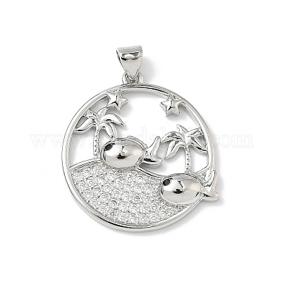 Латунные микро проложить кубического циркония подвески KK-P330-07C-P-1