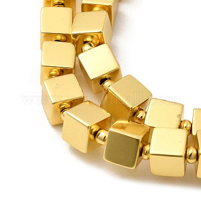 Стеклянные бусины с гальваническим покрытием  EGLA-F166-03A-G-1