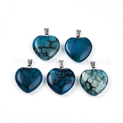 Подвески из натурального агата с венами дракона G-N0325-14A-1