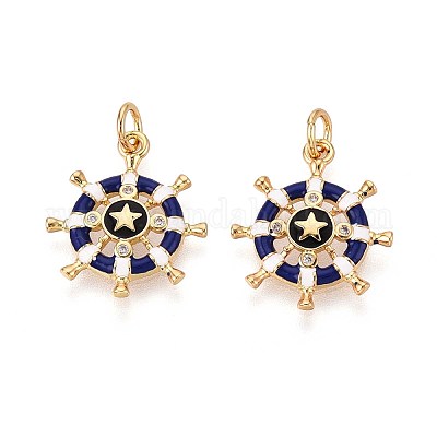 Латунные микро проложить кубического циркония подвески KK-N277-03G-1