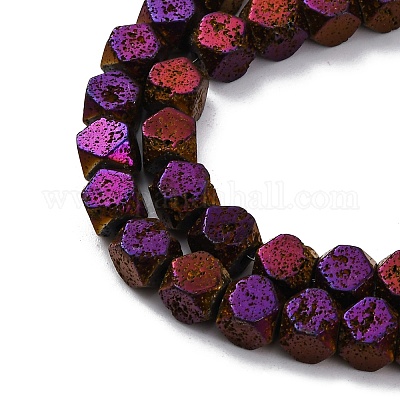 Гальванические бусины из натуральной лавы G-A256-C01-01B-1