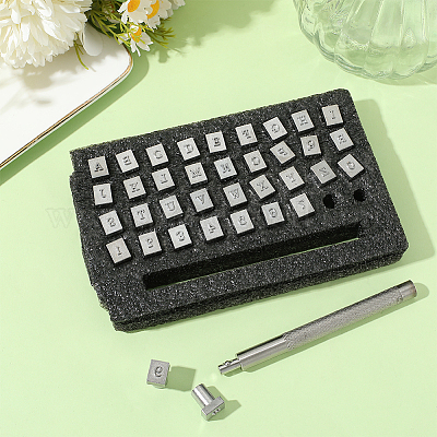 Наборы инструментов для тиснения кожи с буквами и цифрами TOOL-WH20012-002A-1