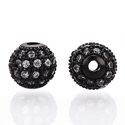 Стойки обшивки латунь кубического циркония бусы ZIRC-S001-8mm-A04-1