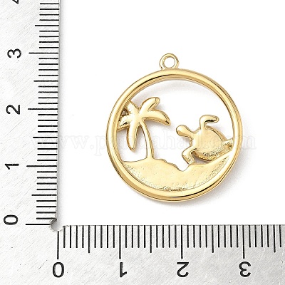 Подвески из нержавеющей стали 304 с эмалью STAS-L022-565G-01-1