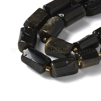 Естественный золотистый отлив обсидиан бисер пряди&nbsp;LS-G-N327-06-40-1