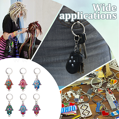 Подвесные маркеры петель из сплава эмали HJEW-AB00256-1