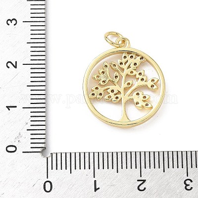 Латунные микро проложить кубического циркония подвески KK-S337-07G-E-1