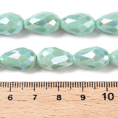 Непрозрачные однотонные гальванические стеклянные бусины EGLA-N013-P8mm-B14-1