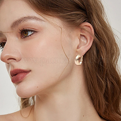 Латунные клипсы серьги KK-BBC0019-57-1